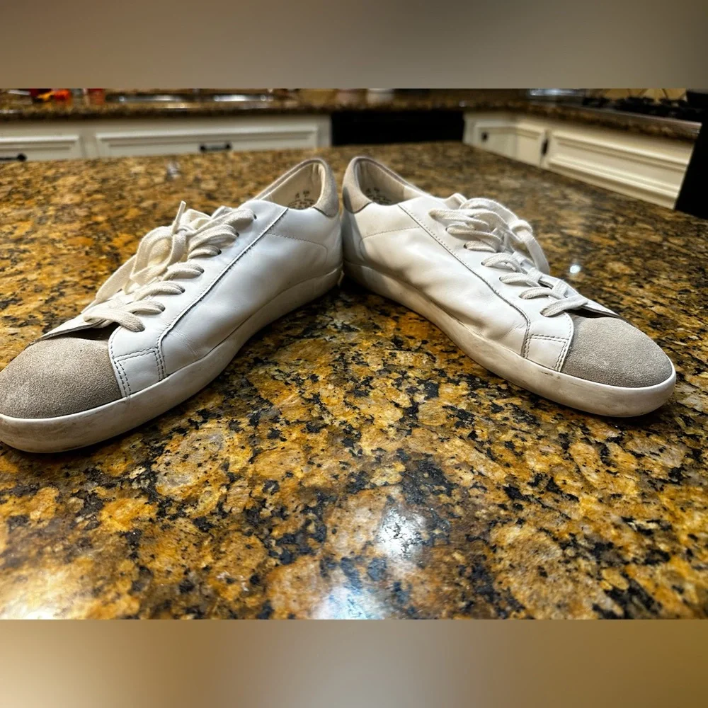 Sam Edelman White and Gray Women's Sneakers - Picture 4 of 7